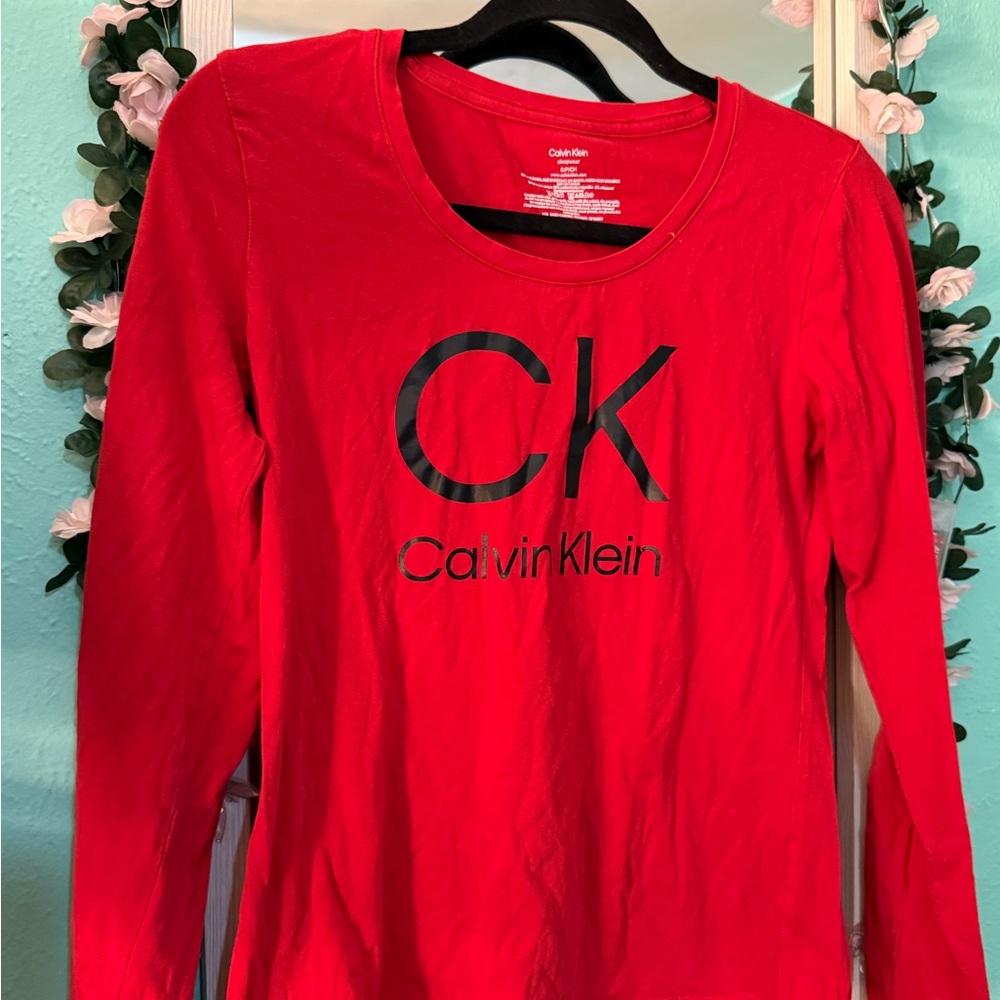 Calvin Klein Bold Red CK Logo Tee